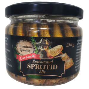 Pirate Barbarossa's Gold smoked sprats in oil 250g