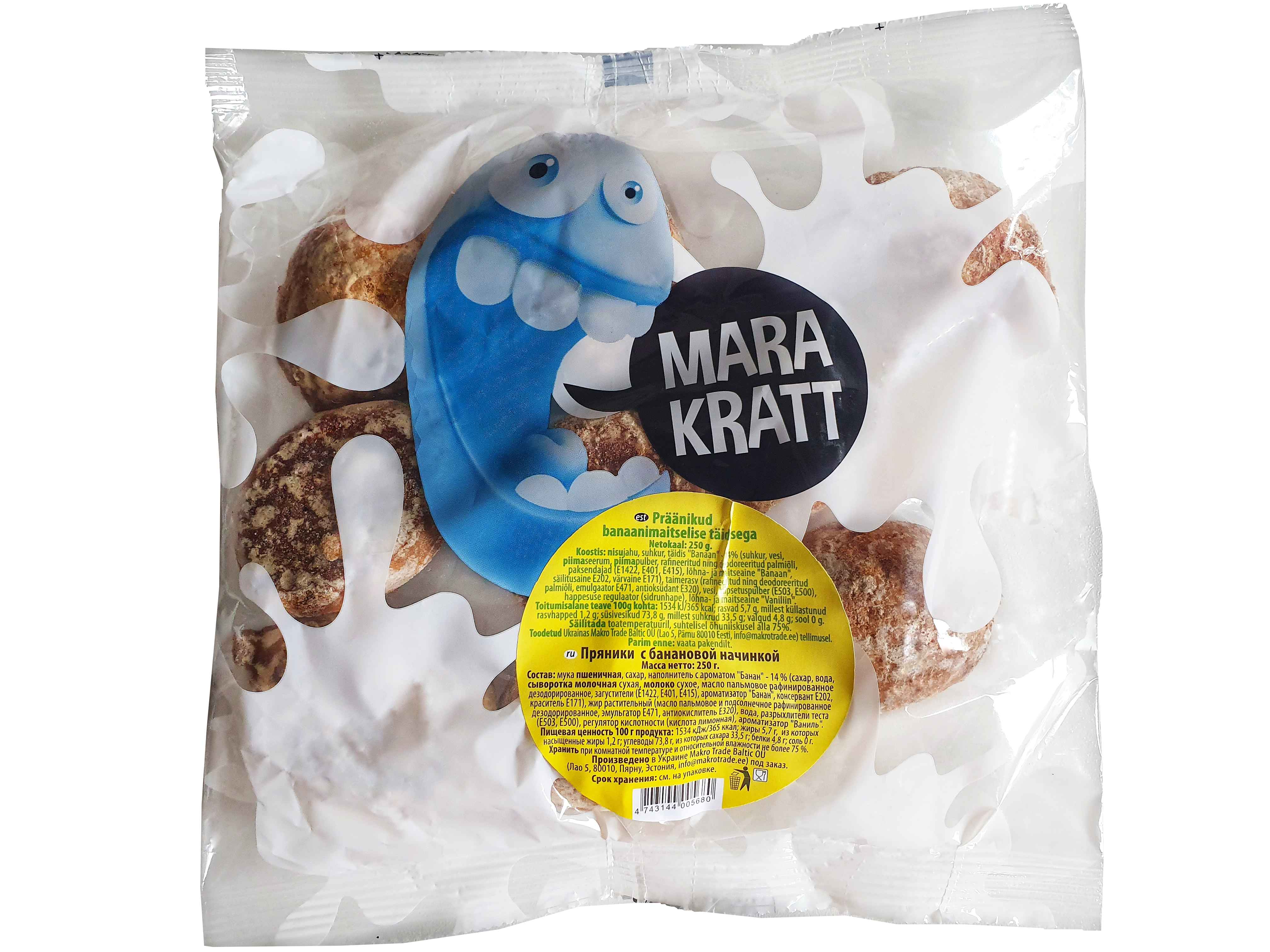 Marakratt gingerbreads with banana filling 250g